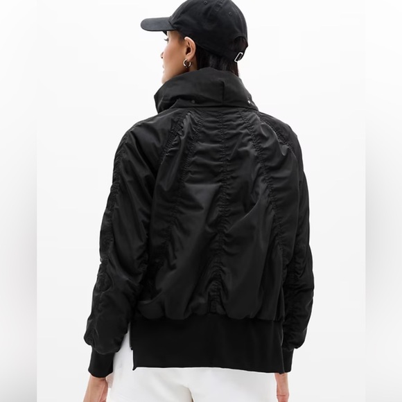 Athleta Jetset Bomber Jacket Black 1X NWT - Picture 2 of 13
